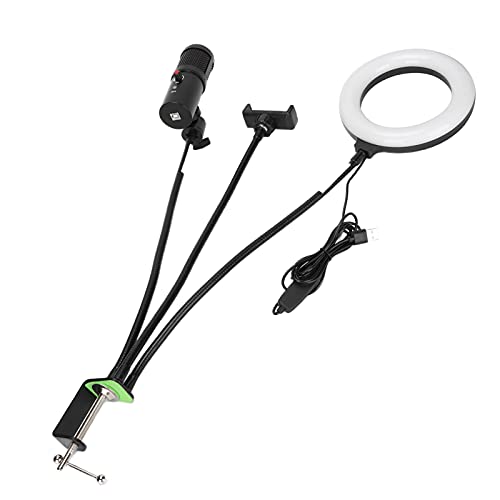 Annadue Kapazitives USB-Mikrofon, RGB-Mikrofon-Fülllicht EIN-Tasten-Stummschaltung Computer-Podcast-Kondensator-Mikrofon… – Bild 6