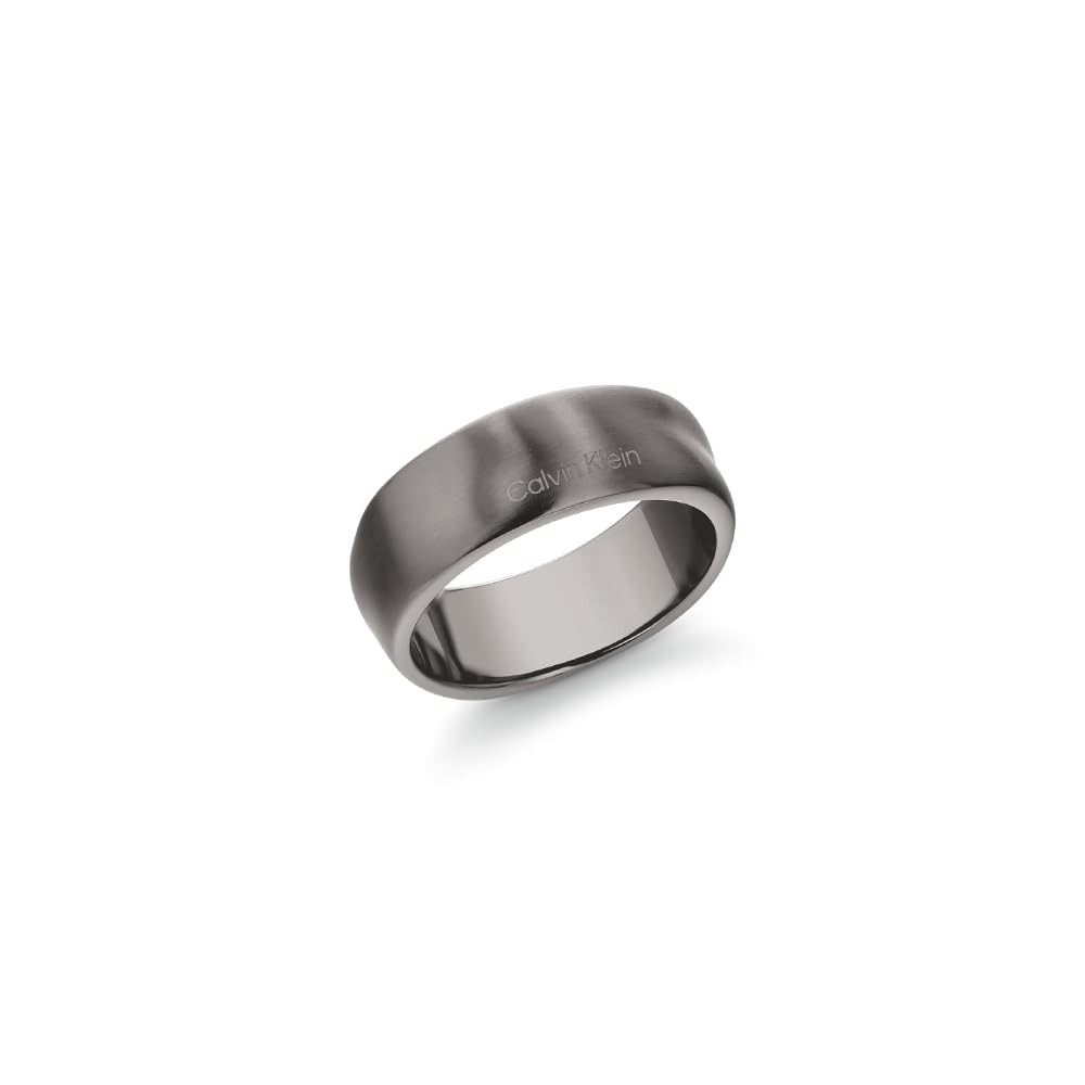Calvin Klein Anillo en Acero Inoxidable para Hombre Colección CK METALLIC WAVES - Disponible en Versión Plata o GunMetal