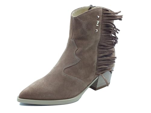 Nero Giardini E615131D Velour MOU Botas modelo Texano para mujer de ante con tacón, marrón, 36 EU