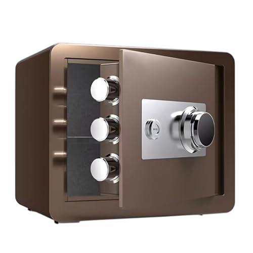 EZZPGDKU Caja Fuerte Pequeña con Doble Cerradura – Caja De Seguridad Compacta para Hogar Y Oficina, Protección para Documentos, Dinero Y Objetos De Valor