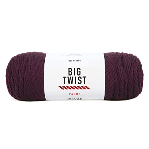 Image of Craftz Value Worsted Yarn (Burgundy) - 100% Acrylic, 6 oz, 380 Yards, CYC Weight Category 4, Knit Gauge 4 in = 18 Stitches on US 8 Needles