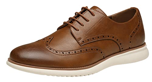 Image of Jousen Mens Dress Shoes Casual Oxfords for Wedding Party Office Church Business Formal Rubber Bottom Lightweight Sneaker Oxford Shoes for Men