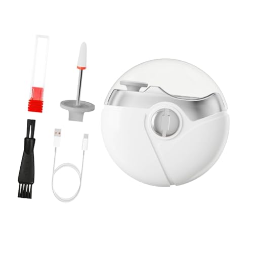 Coupe-ongles électrique portable blanc pour manucure et pédicure des adultes et enfants