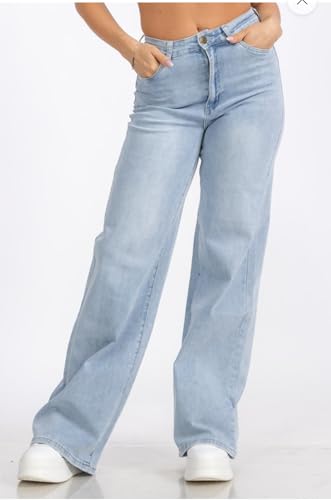 High Waist Denim Wide Leg Smart Jeans3