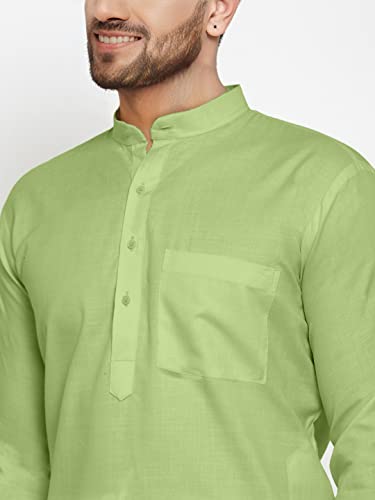 Image of Men's Cotton Blend Kurta Pyjama Set
