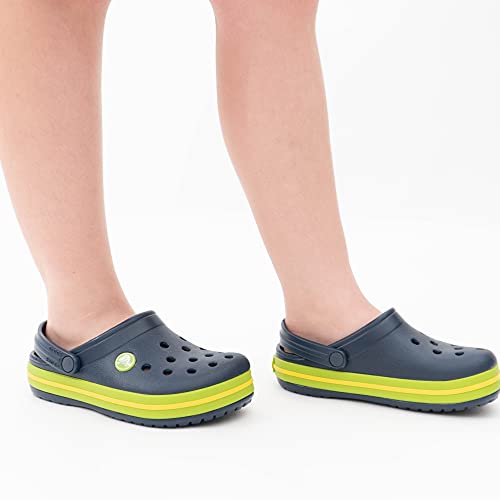 Image of Crocs Crocband Clog K, Navy /Volt Green, 12 UK Child