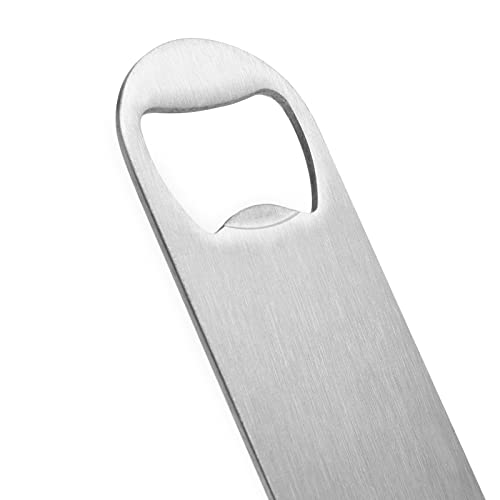 Stainless Steel Flat Bottle Openers Bulk Set For Bartender, Bar Supplies, Restaurant (4.8 X 1.2 Inches, 12 Pack) #TOP3