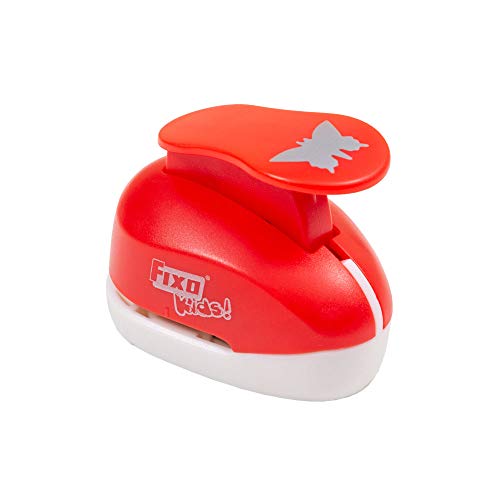 Fixo Punch with Shapes, Butterfly, Medium, Red