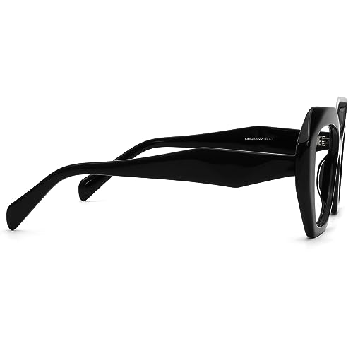 Image of Zeelool Stylish Oversized Geometry Glasses Blue Light Blocking for Women Men Cali ZJGA351954-01 Black