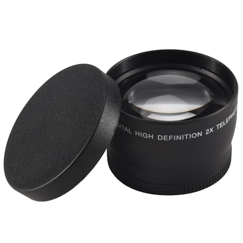Qusedwey 58Mm 2X Teleobjetivo Teleobjetivo Teleconvertidor para 18-55Mm