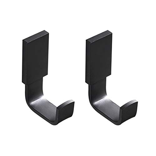 Preisvergleich Produktbild Wellsum Black Wandhaken Robuste Wandaufhänger Robe Hooks, Kleiderhaken, Handtuchhaken, Schlüsselhaken, Taschenhaken, Lichthaken, 2-teilig für Home Kitchen Bathroom