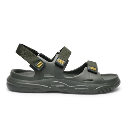 Image of YOHO Trailmark Sports Sandals for Men|Thick Sole for Shock Absorption,Adjustable Strap,Comfortable & Lightweight|Stylish Floaters for Outdoor Casual Wear Footwear - OG