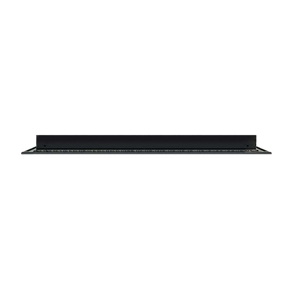 BUILDMART 22" X 10" Black Modern AC Vent Cover – Linear Slot Diffuser, Aluminum, Rust-Proof, For Ceiling, Wall, Or Floor – Texas Buildmart