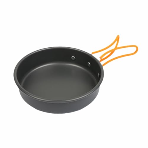Homeily Camping Bratpfanne, 12-Zoll-Aluminium-Legierung Antihaft-Bratpfanne mit klappbaren Griffen und Mesh Bag Tragbare Backpacking-Pfanne für Outdoor-Camping Picknick Wandern.