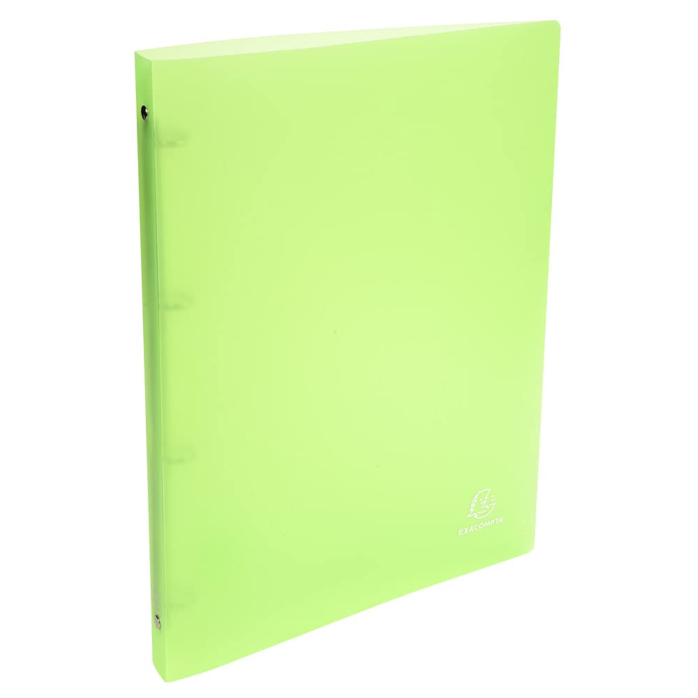 Exacompta - Réf. 51169E - Carton de 20 classeurs souples PP translucide Chromaline - 4 anneaux ronds diam.15 mm - Dos 20 mm - Dimensions extérieures : 32 x 25 cm - Format à classer A4 - Assorties