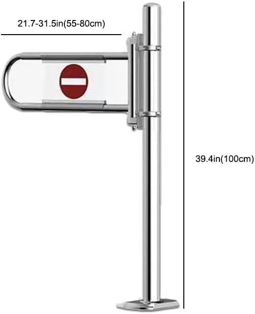 Retractable Swing Gate - 1-Way Safety Door with Column, Automatic Closing Barriers for Warehouse, Cashier Counter Entry (50x15cm) - Import/Export Access Control