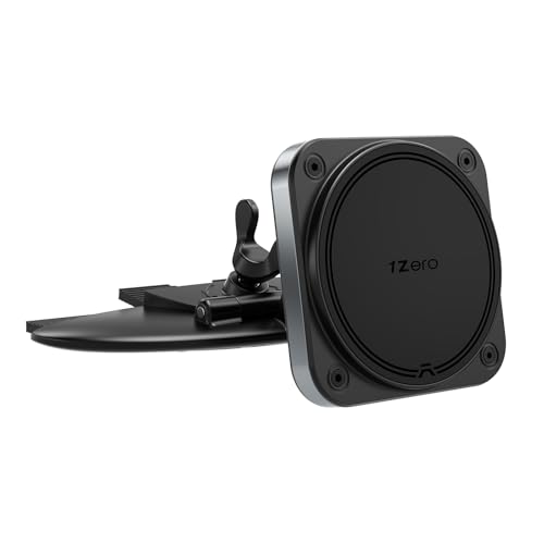 1Zero for Magsafe CD Phone Holder for Car [20 N55 Ultra Strong Magnets] Magnetic CD Player Phone Mount, Stable CD Slot Phone Mount for iPhone 17 16 15 14 13 12 Mini Pro Pro Max Plus & Magsafe Case