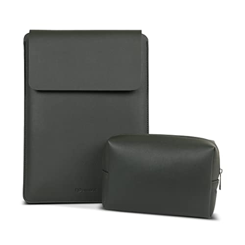 Image of Enthopia MacBook Sleeve and Pouch Compatible with 2022-2018 MacBook Air 13 A2337 M1 A2179 A1932 / MacBook Pro 13 A2338 M1 A2251 A2289 A2159 A1989 / 14 inch A2442 - Olive Green