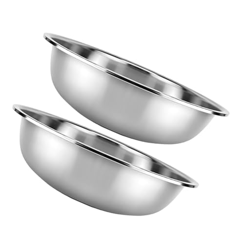 Juego 2 tazones acero inoxidable 30 cm para cocina miniatura 1