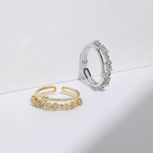 Bagues doubles superposables en argent sterling Meissa pour illuminer vos tenues - 5