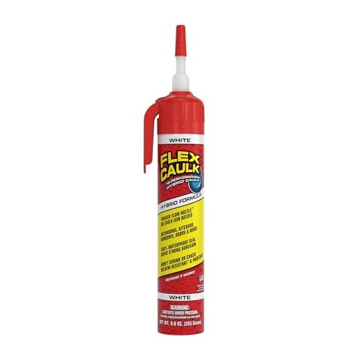 Flex Caulk, Waterproof & Weatherproof Hybrid Polymer Sealant, Strong, Paintable, Indoor, Outdoor, Bath, Shower, Sink, Window, Baseboards, Door, RV, Roof, Wood, Auto & Marine, White, 9 oz, 1-Pack