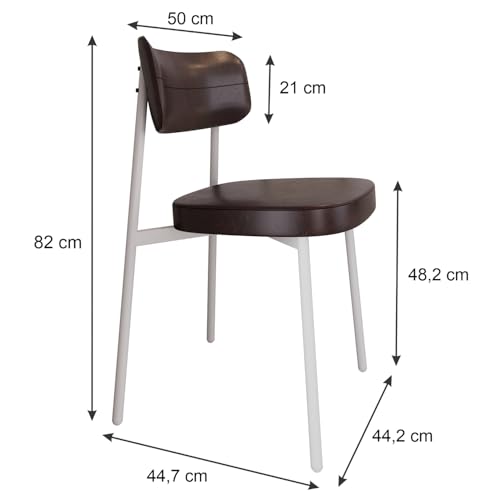 Cadeira Alloa fixa C/4 Pés 50 X 44,7 X 83,8 cm. Pés Brancos