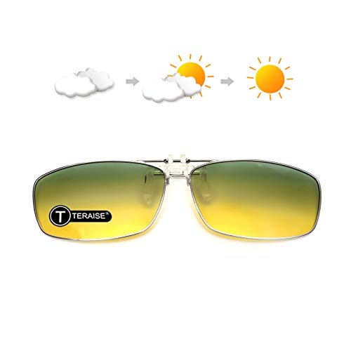 TERAISE Sunglasses Polarized Glasses Clip，Anti-Glare Day and Night Vision Eyewear