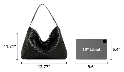 Bolso Tote tejido hobo estilo Boston para mujer miniatura 3