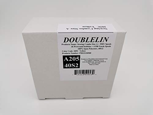 Combo de Cintas de Coser DOUBLELIN Size A 205 Amarillo 36 Bobinas + 4 Hilos miniatura 2