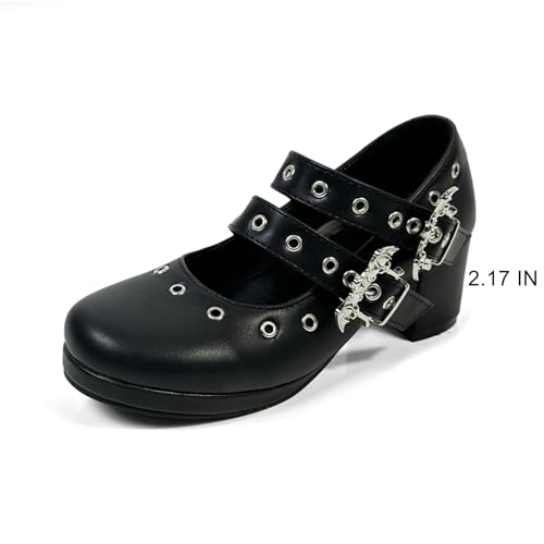Image of FOREADA Lolita Bow Platform High Heel Women Rockabilly Mary Jane Dress Pump | Boasts soft kawaii retro vintage lolita tea party aesthetic, with block heel ,bow, round toe versatile style for dress wear