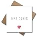 WBdesignz 10x Dankeschön Karte mit Umschlag - Dankeskarten Hochzeit Abschiedskarte Danke Karten Set Herz (125 x 125 mm)