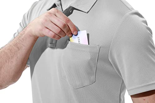 Rdruko FRD1250-LGY-L Men'S Polo Shirt Quick Dry Short Sleeve Tactical Golf Shirt thumb #5