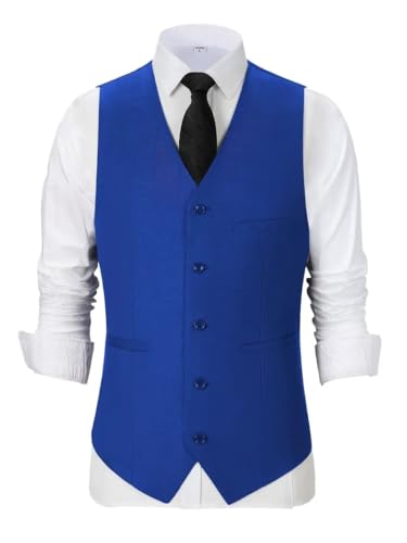 Drolia Formal Men's Suit Vest Regular Fit Classic Suit Waistcoat Wedding Grooms2
