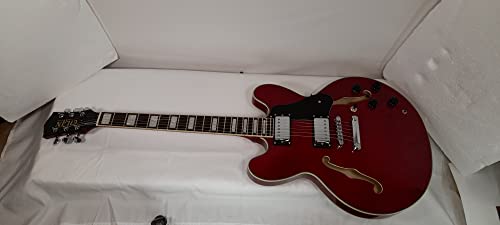 Guitare électrique Jazz holow body Rouge - Les Beatles, Paul McCartney, John Lennon, RIngo Starr, George Harrison Guitare électrique Jazz holow body Rouge – Image 5