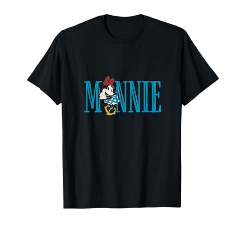 T-shirt Minnie Mouse Disney avec lettrage vintage et coupe droite en coton