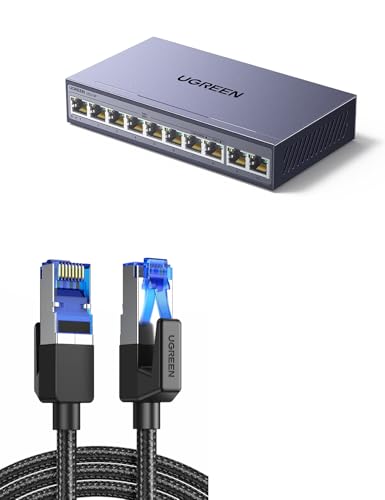 Cable Ethernet UGREEN Cat 8 15FT Bundle miniatura 1