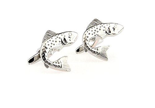 MRCUFF Fish Fishing Pair Cufflinks in a Presentation Gift Box & Polishing Cloth2