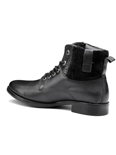 Image of Lee Cooper LC2026B1R Men's Leather High Ankle Boots | Stylish Lace-Up Design | Cushioned Insole for Comfort | Durable & Trendy for Everyday Wear