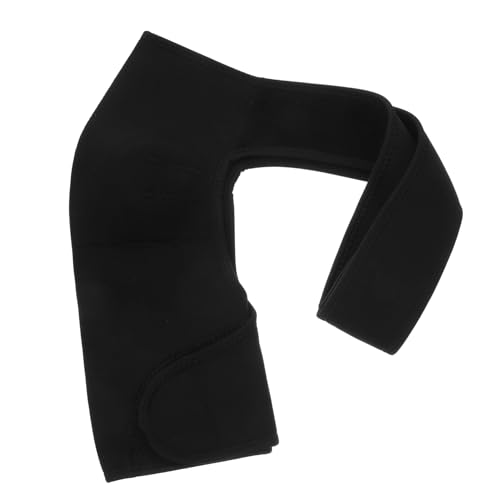 Ipetboom Adjustable Black Shoulder Pad Belt Protective Gear for Sports Left Shoulder Support Elastic Neoprene Material Relieves Strains Injuries for