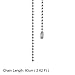 Tool parts Pull Chain Extension 2.62 Ft Stainless Steel 3.0mm Beaded for Light Fan 4pcs