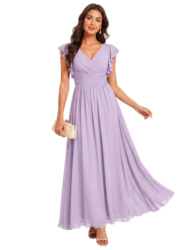 Ever-Pretty Women's Summer Backless Bridesmaid Dresses Flowy Formal Dress