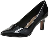 Suela: piel y goma Clarks Illeana Tulip, Zapatos de Vestir par Uniforme Mujer, Pat Negro, 41 EU