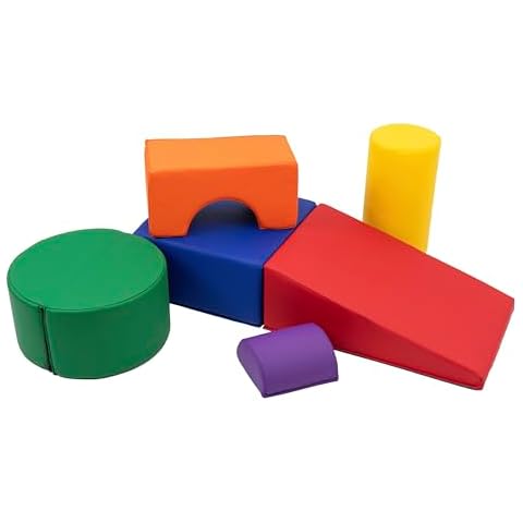 FDP SoftScape Playtime and Climb Multipurpose Playset for Infants and Toddlers 10m-2yrs; For Crawlers and Little Builders, Learn Gross Motor Skills at Home or Daycare (6-Piece) - Assorted, 12364-AS Cover