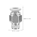 Cabilock 10Pcs 6Mm Push-in Connectors Quick Connect Air Fittings 1/8 Inch Npt Pneumatic Hose Adapters for Industrial Air Lines and 3D Printer Tubing