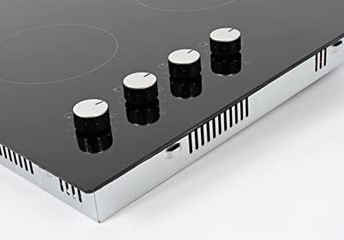 K&H 4 Burner 30 Inch Built-In Electric Stove Top Radiant Ceramic Cooktop Knob Control 240V 7200W Ce30-7206K #TOP2