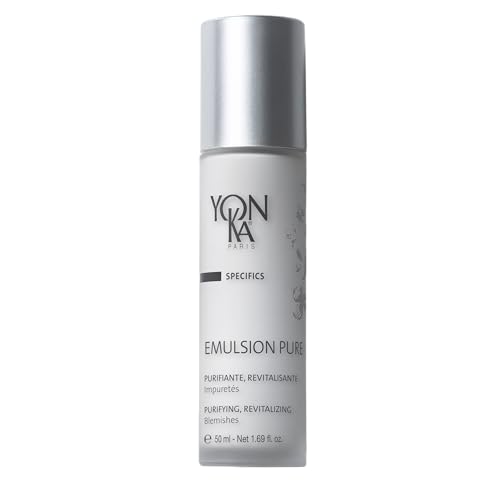 Emulsion Pure Lotion Purifiante Yonka 50ml - Purifie, Assainit et Élimine les Traces de l'Acné - Idéal pour Peaux Grasses et Acnéiques - Sans Alcool - 98% d'Ingrédients d'Origine Naturelle