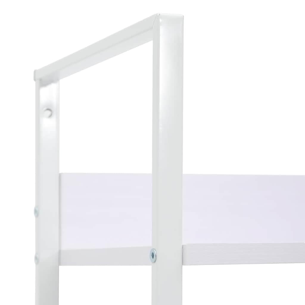 vidaXL Regał z 3 półkami, biały, 60x27,6x90,5 cm