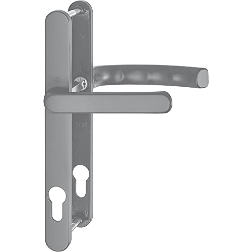 HOPPE Poignée LIÈGE - Plaque étroite 24 mm, poignée plate, 67-72, effet acier inoxydable.