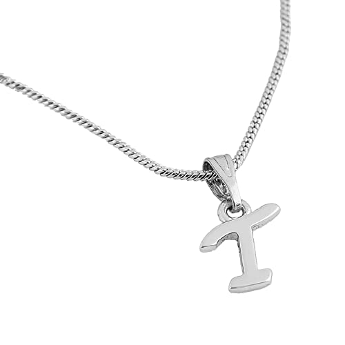 Estele Initial Letters Rhodium Plated Pendants/Charms for Girls & Womens