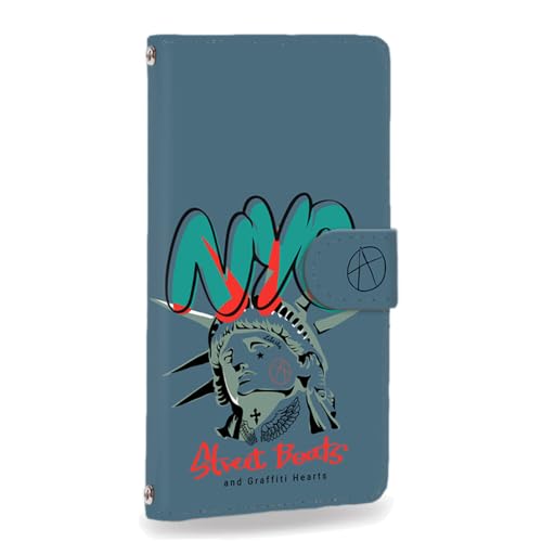 OPPO Reno 3 5G 用 スマホケース 手帳 カードスロット リノ3の5Gカバー 携帯ケース 耐衝撃性 スタンド 自由の女神 十字架 クロス インディゴ 250a04c